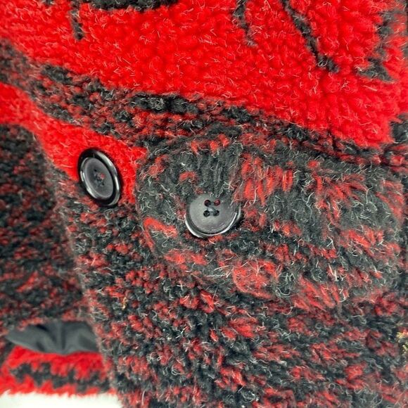 Lane Bryant Sherpa Fleece Zip Up Heavyweight Winter Teddy Jacket Red 14/16 - Picture 10 of 14